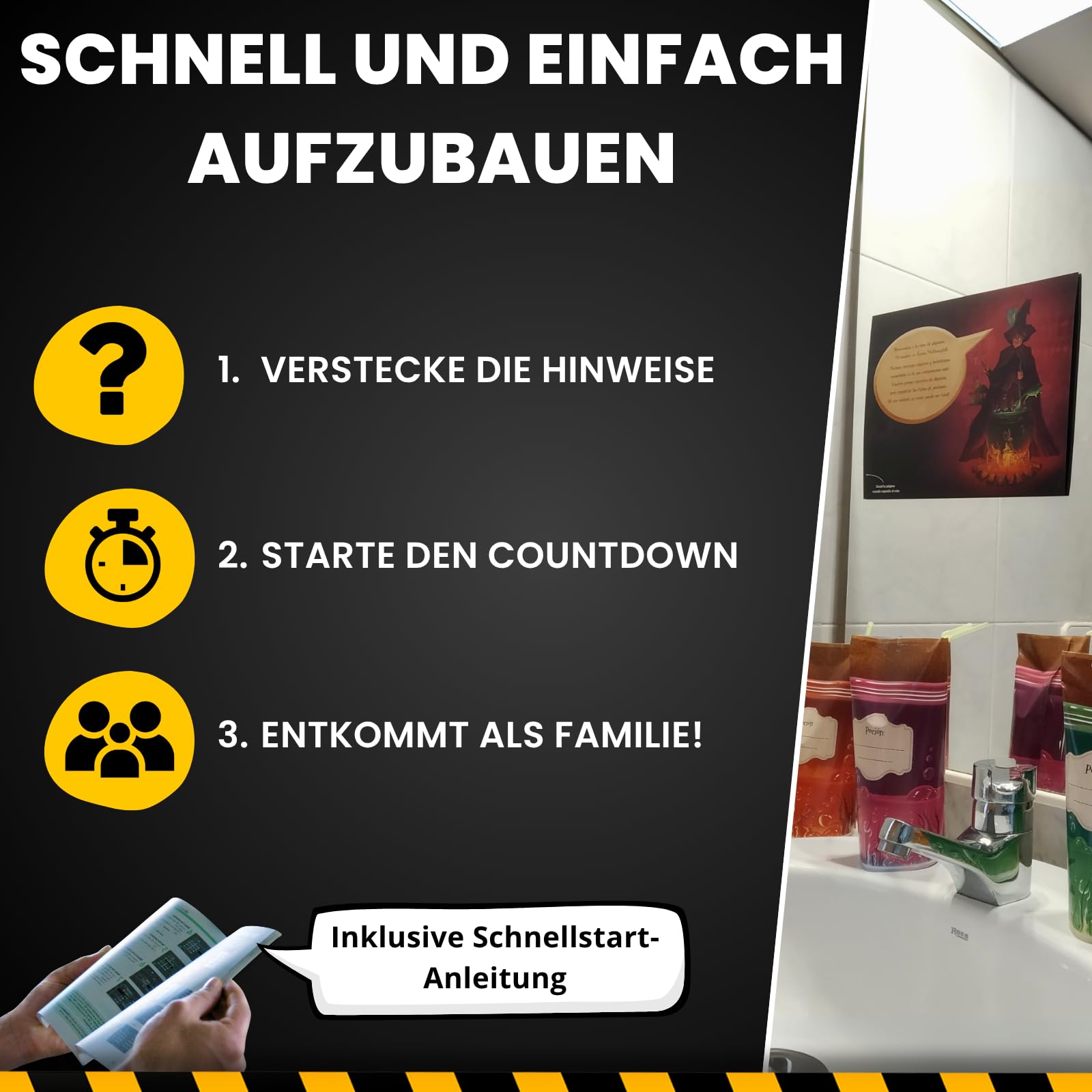 Escape-Room-Spiel für Kinder | 5 bis 12 Jahre Harry-Potter-Spiel | Harry-Potter-Geschenk & Partydekoration für Geburtstage | Familienspiel zum Exit | 5 rätselhafte Räume | (1 bis 5 Spieler) 7