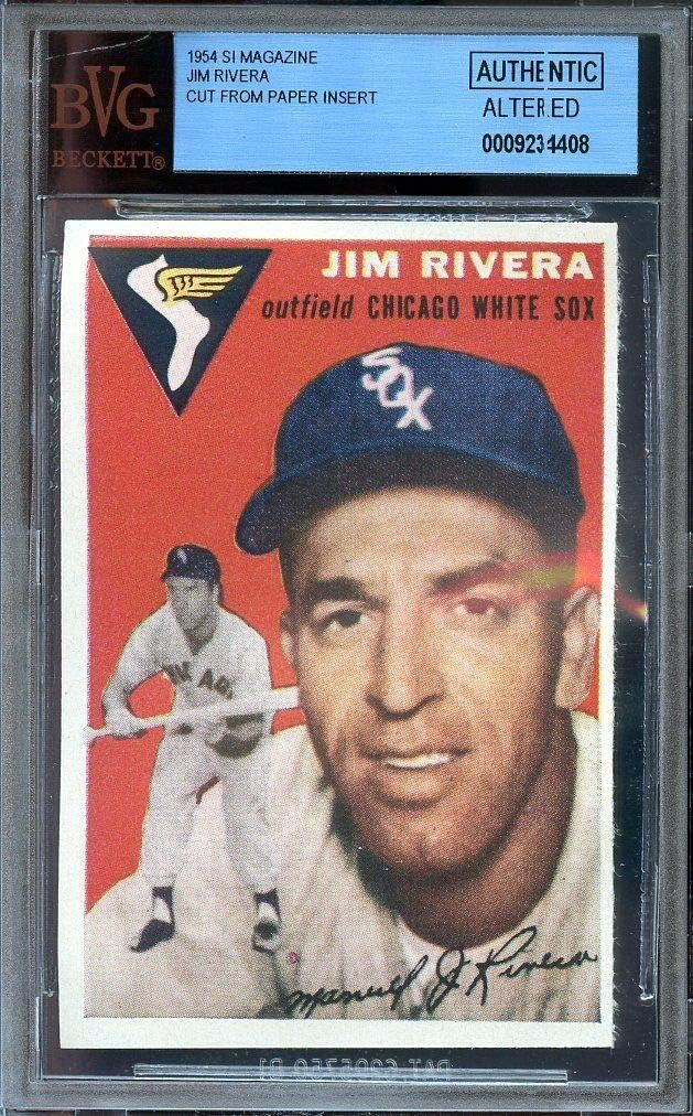 1954 si magazine topps ad cards JIM RIVERA chicago white ...