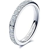 JINEAR 3mm Wedding Bands for Women Eternity Ring 18K Gold Plated Cubic Zirconia Engagement Rings Stackable Anniversary Promise Statement Ring Gift for Her Size 5 to 10