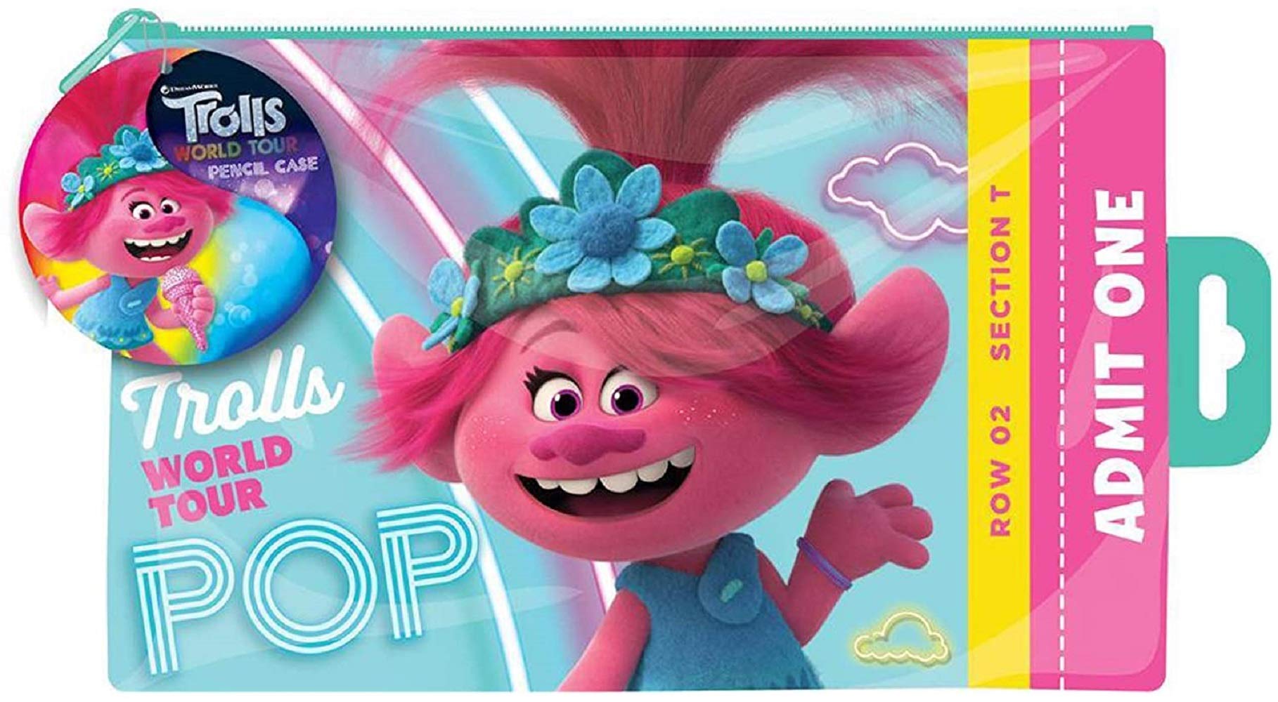Trolls Poppy Pencil Case Flat, 23 cm
