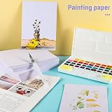 WSICSE 60 Sheets 5x7 Watercolor Paper 140lb 300GSM Cold Press Cotton view 5