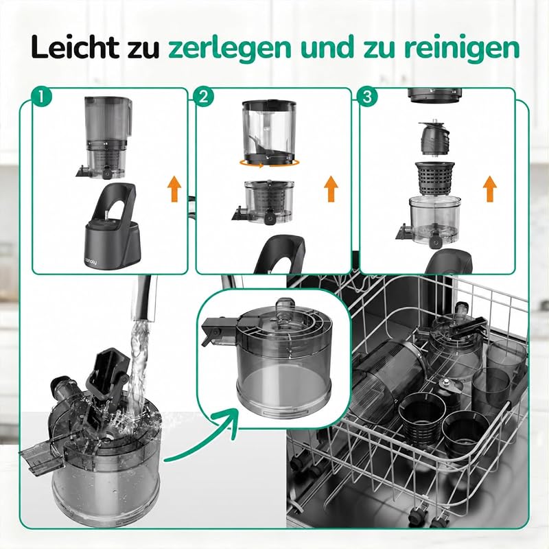 3-in-1-Entsafter (Slow Juicer) mit 150 mm breitem Einfüllschacht — Foto 8 von 8