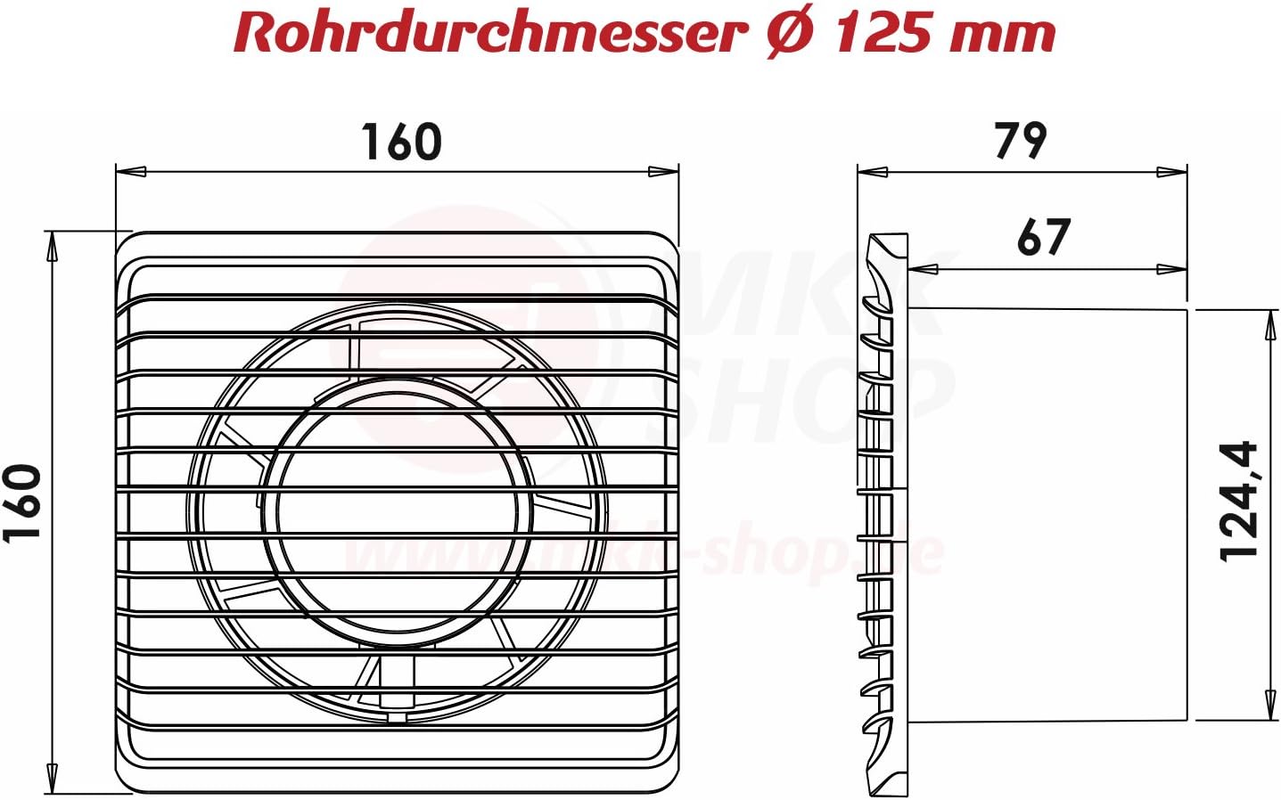 Planet Energy e125 TS Silent Kitchen Bathroom Extractor Fan 125mm with off Delay Timer Ventilation Extraction - Image 3