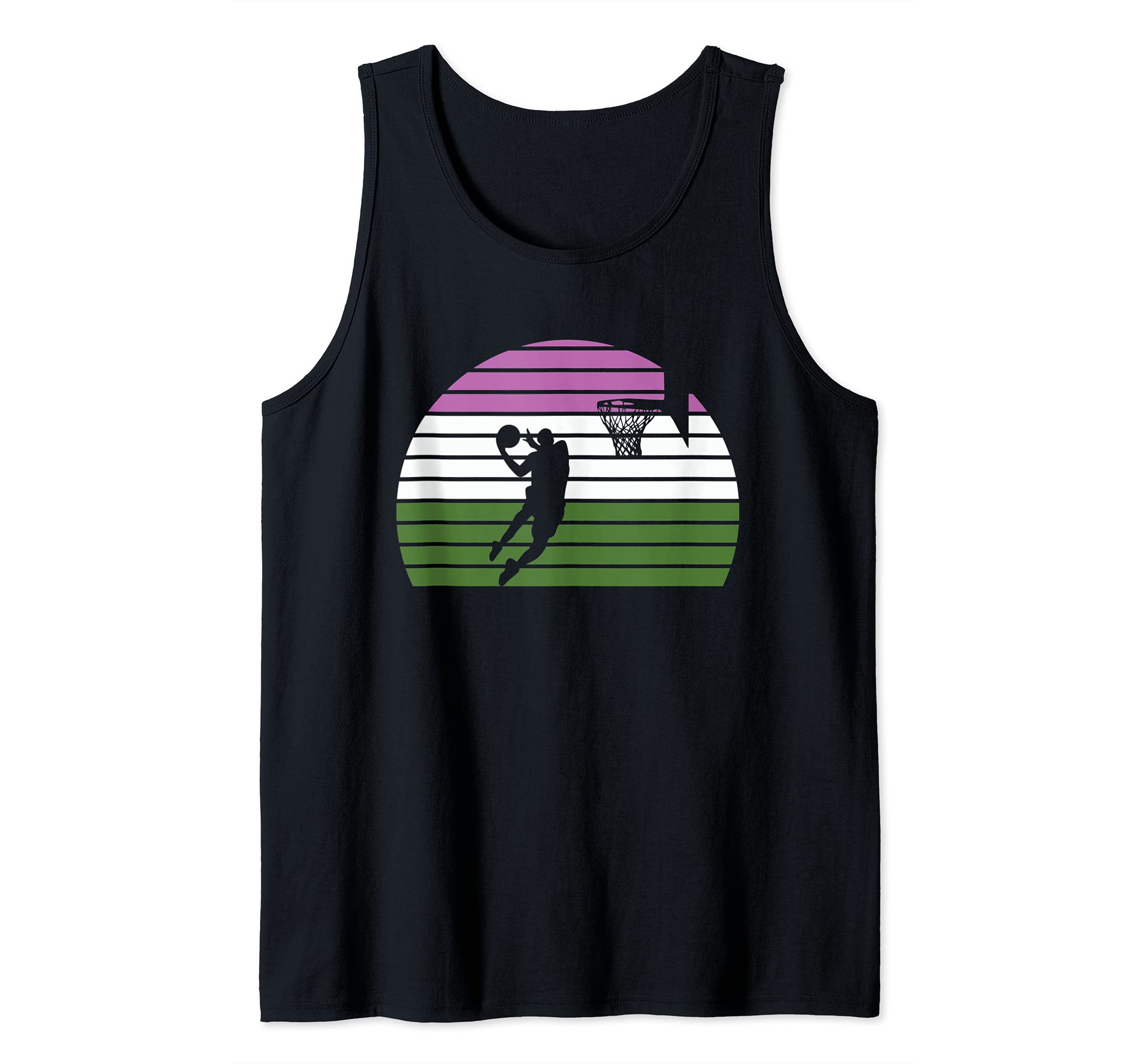 Basketball Player LGBT-Q Retro Gender-Queer Pride Sport Fan Tank Top