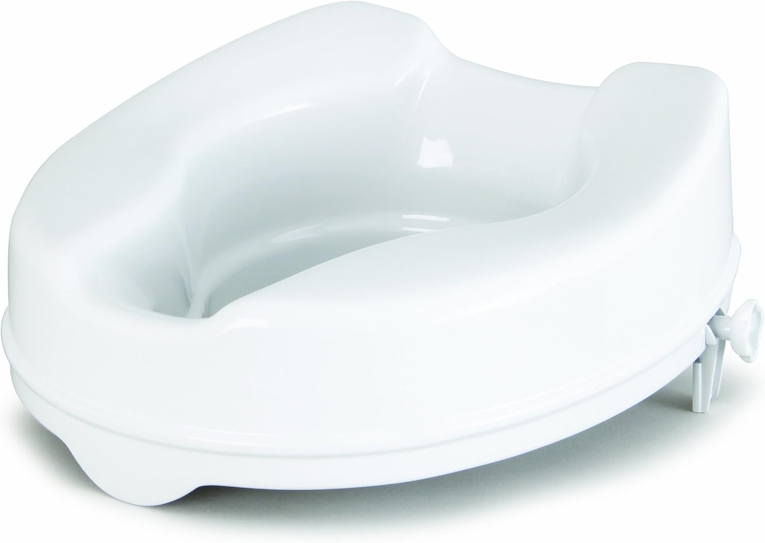 Homecraft Raised Toilet Seat 4 Inch (10 cm), Toilet Riser for Elderly Disabled and Post Surgery Recovery, Lightweight