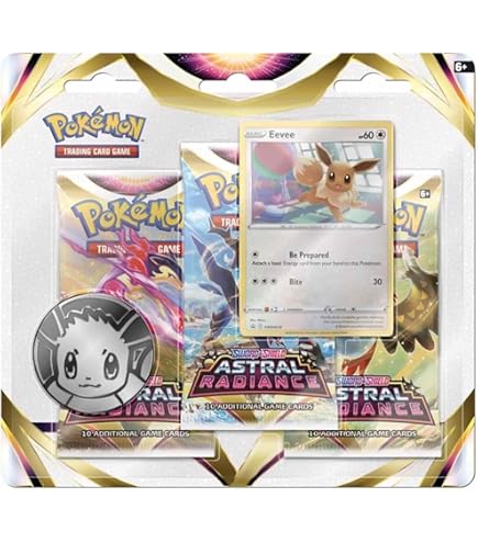 Amazon.com: Pokemon Cards: SAS10 Astral Radiance 3pk Blister