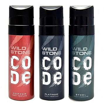 Wild Stone Code Copper, Platinum & Steel Combo