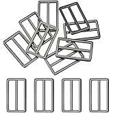 uxcell 8pcs Flat Metal Slide Buckle 1" 1.2" 1.5" 2" Adjustable Buckles Webbing Strap Fastener Tri Glide Adjuster Slider
