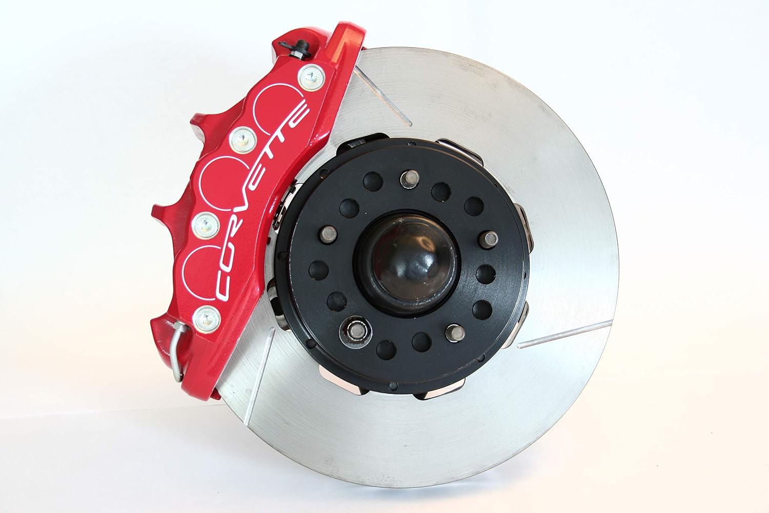 Amazon Com Speeddirect 780 42571 Shark Bite C6 Z06 Front Disc Brake Upgrade Kit With Red Corvette Logo Calipers 13 Slotted Rotors For C2 C3 Corvette Automotive
