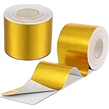 Zonon 2 Rolls Heat Shield Tape Cool Tapes Aluminum Foil Heat Reflective Adhesive Heat Shield Thermal Barrier Foil Tape Self-A