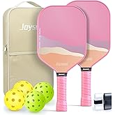 Joysent Pickleball Paddles Set of 2, Lightweight Pickleball Racket for Beginner, Fiberglass Surface Pickleball Set with Non-Slip Comfort Grip, Suitable for Casual Play