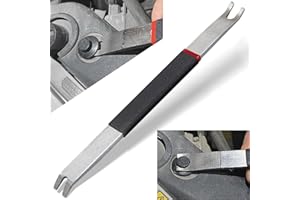 SEKINRAY Upgrade for Lisle 35460 Double Ended Clip Lifter Remover, 4140 Steel Pay Bar, Multi-Function Trim Removal Tool for Panel, Auto Trim Interior, Sheet Metal, Fasteners, Bumper Retainer Clips