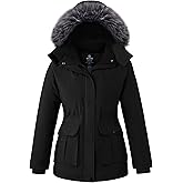 wantdo Women's Winter Coats Warm Thicken Puffer Parka Jacket with Hood