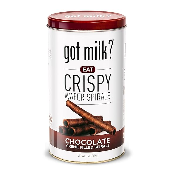 GOT MILK? WAFER SPIRALS, CHOCOLATE, 14 OZ. TIN...