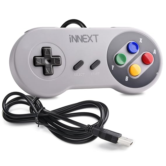 SNES PC Gamepad,iNNEXT SNES USB SFC Supper Game-Controller Joypad Gamestick für Windows 10 PC Mac Raspberry pi 3 NES/SNES Emu