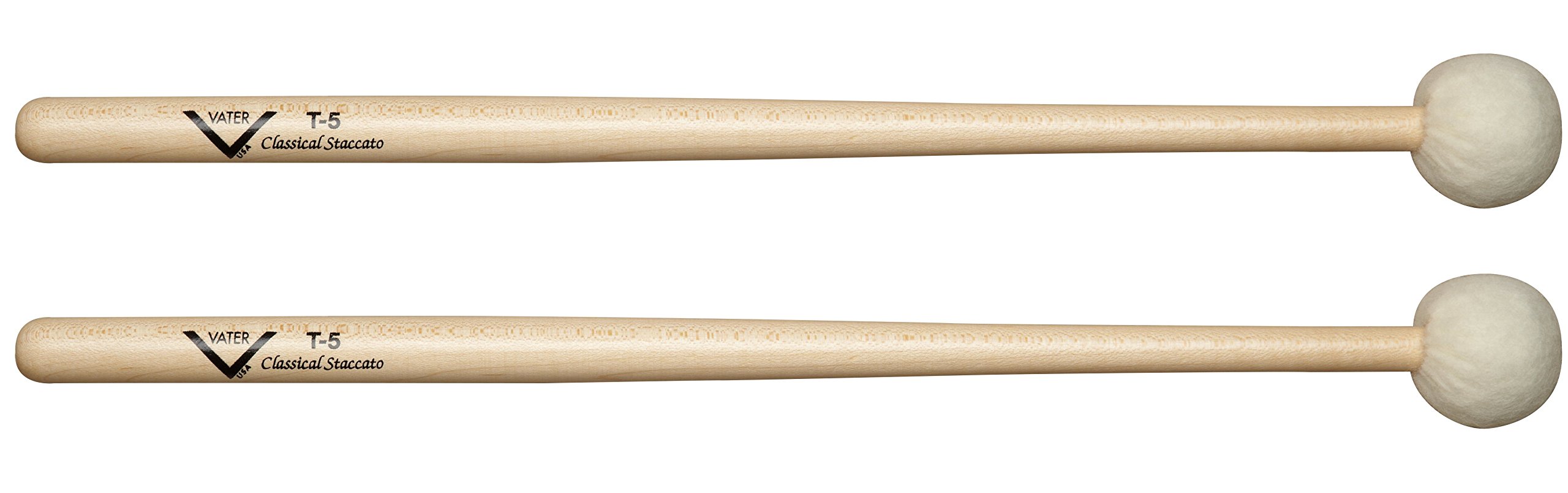 Vater Drumsticks T5 - Timpani Mallets - Tapered Shaft - Classical Staccato
