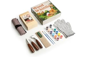 COR CORDIUM Wood Whittling Knifes with Basswood Carving Blocks Kits Set for Adults and Kids Beginners, Crafts Wood Carving Tools with Gift Box, Widdling Kit for Wood Working