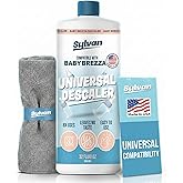 Sylvan Hills Descaler Compatible with Baby Brezza Machines | 32 Oz | 12 Month Supply | US Made | Free Cleaning Cloth | Descaling Solution Compatible with Baby Appliances | Cleans & Descales
