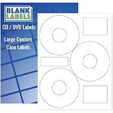 Blank Labels CD/DVD Premium Bulk | Value Pack | Home Office Use | 25 Sheets | Smudge Free Printing | Ideal for Small Business | Durable Long Lasting Hold | Fast Simple Application | Vivid Sharp Pick