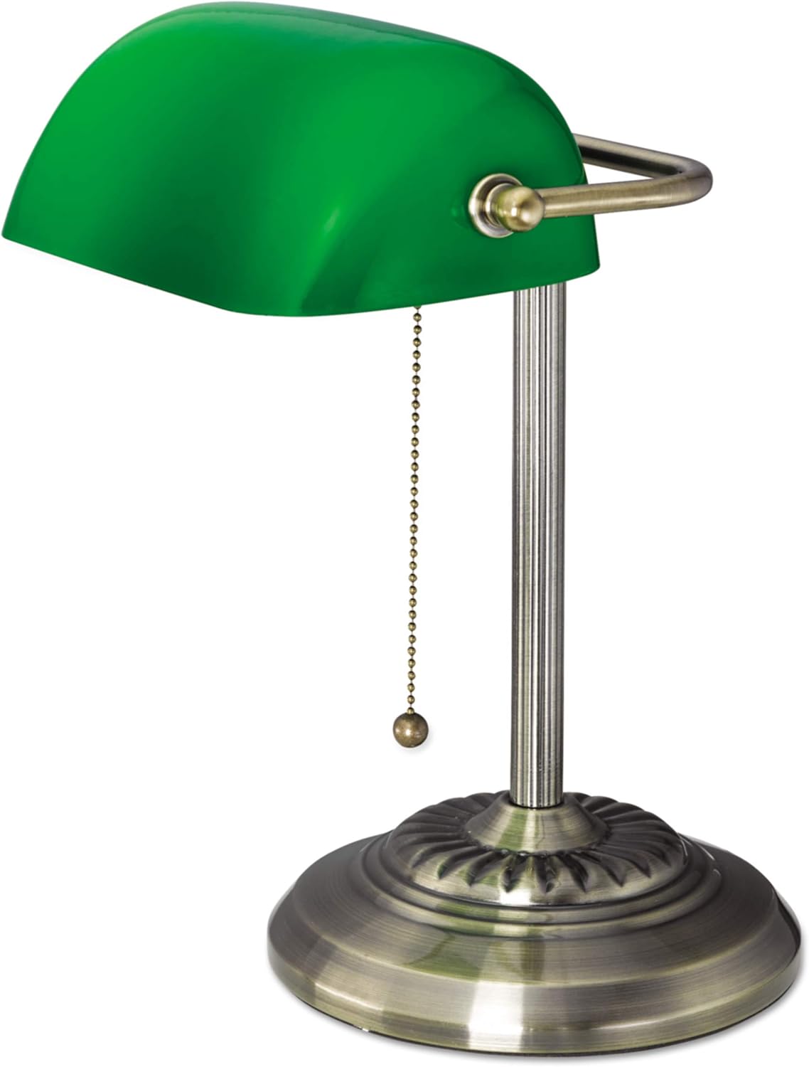 green and gold desk lamp