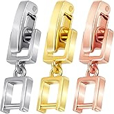 Mxxipp 3pcs Necklace Bracelet Extenders, Foldover Watch Band Extension Clasp, Copper Extension Jewelry Clasps for Jewelry Making- Silver & Gold & Rose Gold