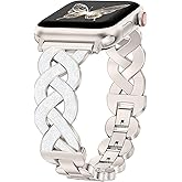 Wearlizer Metal Band Compatible with Apple Watch Bands Women 40/38/41/42/44/45/46/49mm, Dressy Enamel Stainless Steel Bracelet Celtic Knot Strap for iWatch Series 11 10 9 8 7 6 5 4 Ultra/SE 3 2 1