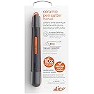 Slice 10513 Pen Cutter, 3-Position Manual, Lasts up to 11x Longer Than Steel Blades, Dark Grey