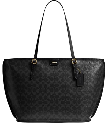 Amazon.com: Coach Women's Outline Signature Zip Tote, Im/Light
