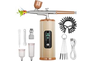 AceFox Cordless Airbrush Kit with Compressor, Portable Airbrush Painting Set, 36PSI Rechargeable Handheld Nail Airbrush Machine, Ideal for Makeup, Cake Decor, Model Coloring, Nail Art, Tattoo Barber