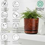 KORAD Wood Large Flower Indoor Plant Pot with Saucer 26 cm 10.2 in view 4