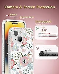 SCORPIFY for iPhone 15 Case with Pink White Rose