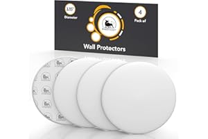 Door Stoppers - Large 3.15" (4 Pack) - Door Stoppers for Wall with Strong Back Adhesive - Quiet and Shock Absorbent Silicone Wall Protectors from Door Knobs - Protects Every Surface - White