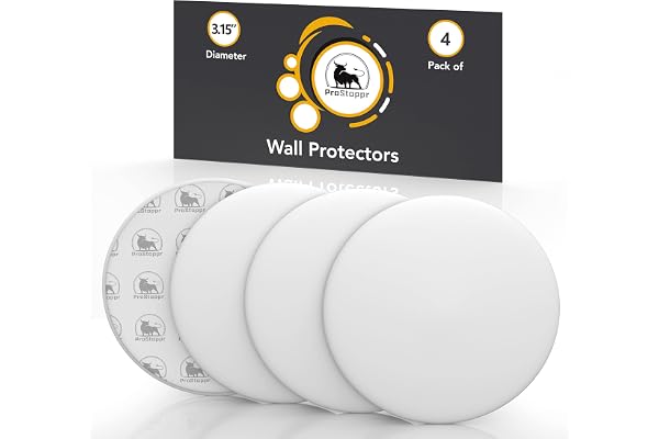 ProStoppr® Door Stoppers - Large 3.15" (4 Pack) - Strong Adhesive Backing | Quiet & Shock Absorbing Silicone Door Stoppers fo
