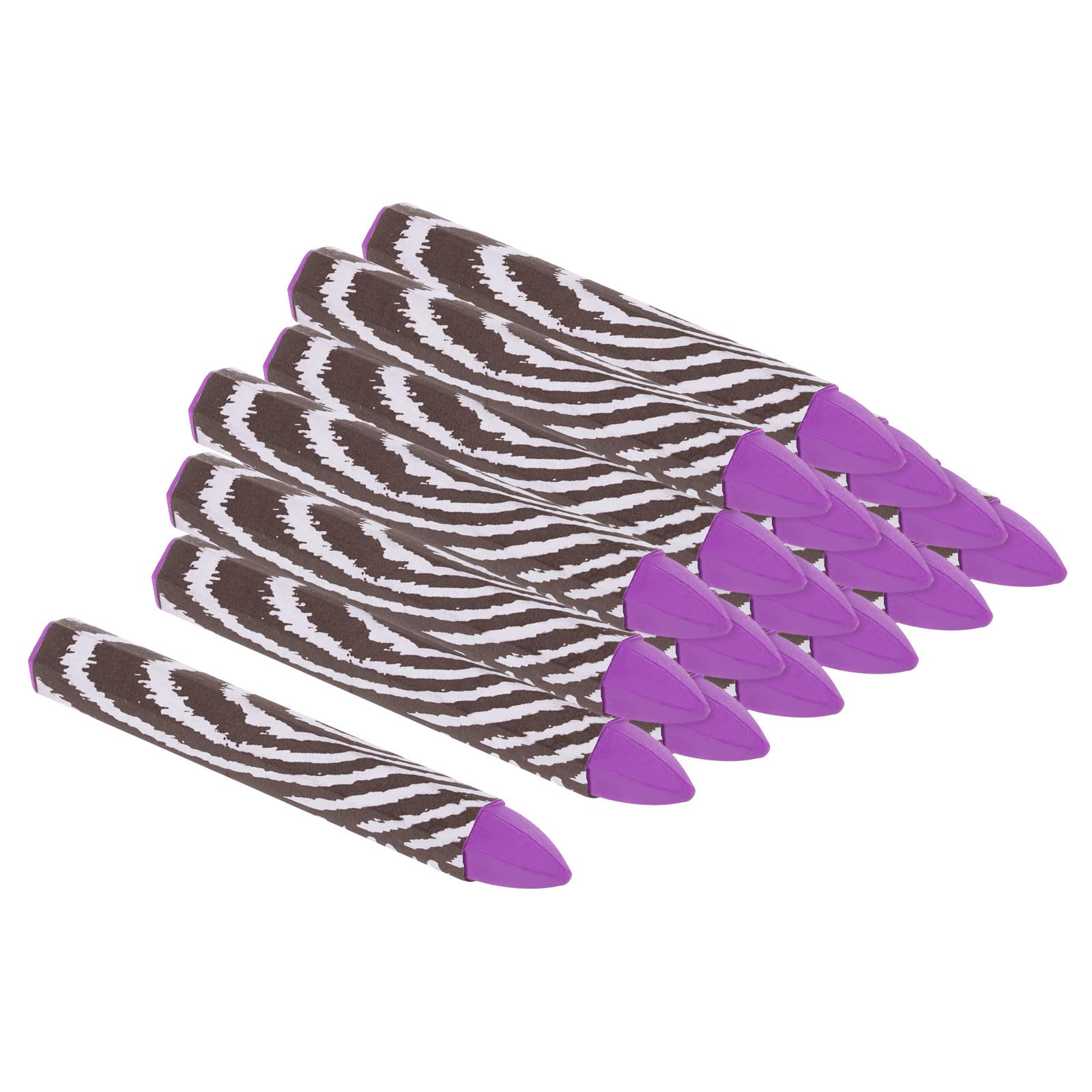 PATIKIL Lumber Marking Crayons, 18 Pack 4"x0.55" Hex Wax Tire Marker Crayons Purple