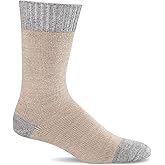 Sockwell Men's Marl Mixer Essential Comfort Crew Sock, Khaki - M/L