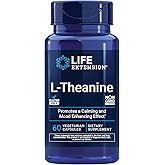 Life Extension L-Theanine, Amino Acid theanine, Calm, Relaxation, Mood, Gluten-Free, Non-GMO, Vegetarian, 200 mg, 60 Capsules