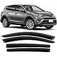 ZZDSNJ Tape-On Window Visors 4-Piece for 2013-2018 Toyota RAV4 Sun Rain Guard Shield Shade Smoke 94992