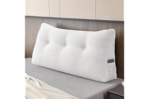 ZOEMO Large Bolster Triangular Headboard Wedge Backrest Positioning Support Bed Rest Reading Pillows Headboard Wedge Pillows for Day Bed Bunk Bed with Removable Cover