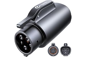 Ecogenix Tesla to J1772 Charging Adapter (Max 80A, 240V), NACS to J1772 Adapter, J1772 EVs Adapter, Compatible with Tesla Wall Connector/Destination/Mobile Charger (for J1772 EVs Only) Black