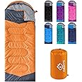 oaskys Camping Sleeping Bag - 3 Season Warm & Cool Weather - Summer Spring Fall Lightweight Waterproof for Adults Kids - Camping Gear Equipment, Traveling, and Outdoors