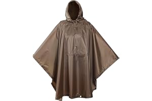 USGI Industries Military Style Poncho - Emergency Tent, Shelter, Survival - Multi Use Rip Stop Camouflage Rain Poncho