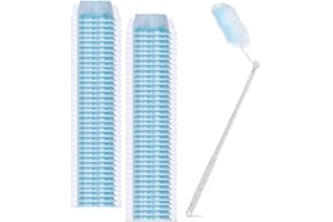 Dimeho 60 Count Duster Refills, Disposable Cleaning Duster Kit Heavy Duty Microfibre Dusters with Extendable Handle Starter Multi-Surface Dusters for Cleaning Home Furniture Blinds Ceiling Fan