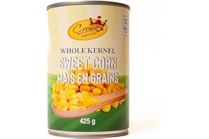 Crown Supreme Golden Sweet Corn Kernels, 410g (Pack of 1) - Rich Flavor, Non-GMO, No Preservatives, Kosher