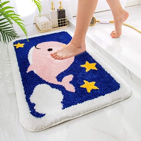Amazon 可愛い 浴室足ふきマット バスマット Bath柄 お風呂マット 40 60 玄関マット おしゃれ 模様 耐摩耗性マット 家庭用 吸水 洗える ふわふわ 滑り止め 速乾 玄関 浴室 キッチン マイクロファイバー バスマット 足ふきマット 浴室足ふきマット ホーム キッチン