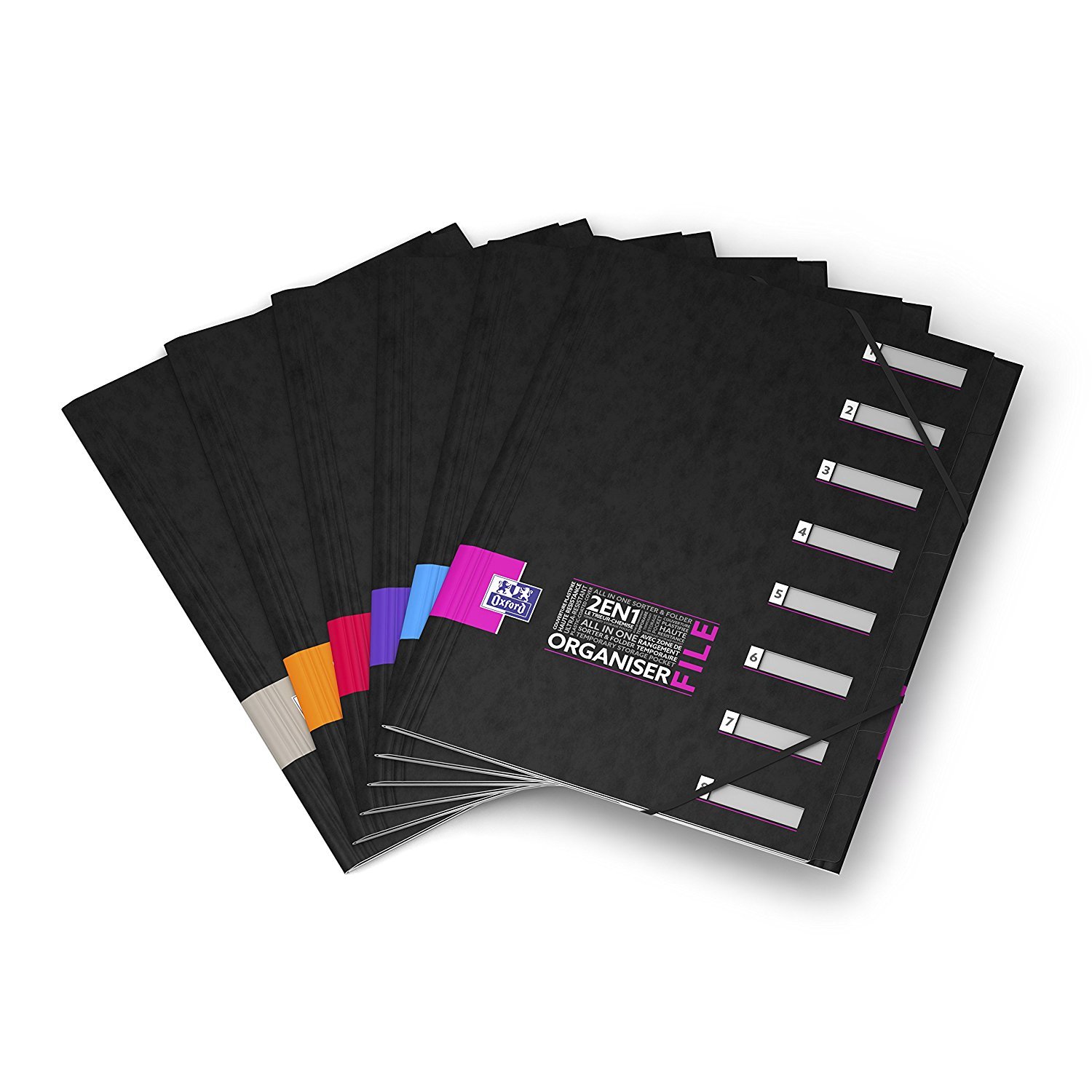 Oxford 400065859 8 Compartments Organiser A4 Folder Color Random