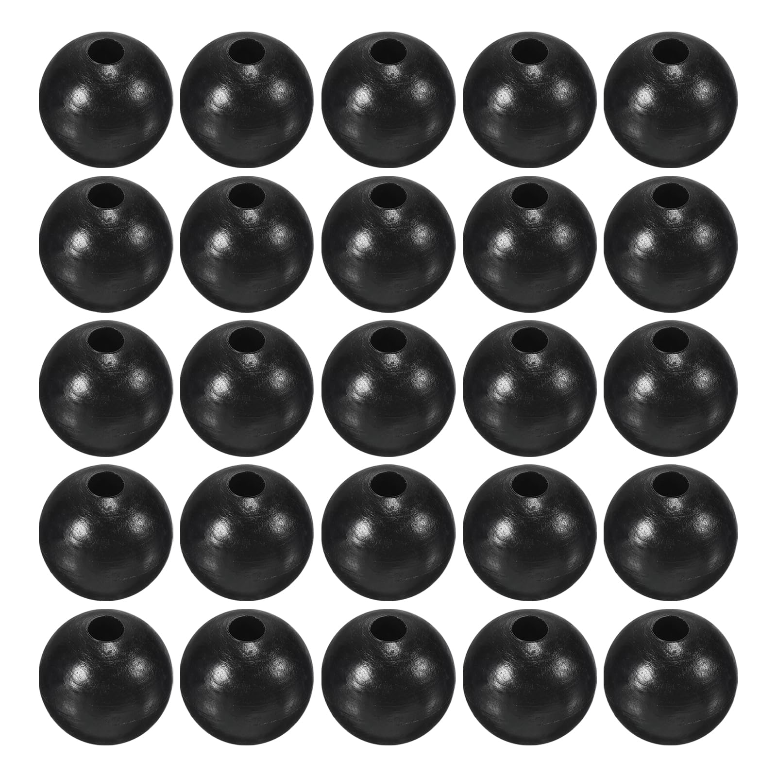 M METERXITY 200 Pcs Glow Fishing Beads - Plastic Luminous Round Bait Egg Lure Rigs Apply to Outdoor Tackle Tool (8mm, Black)