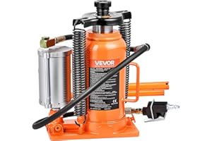 VEVOR Air Hydraulic Bottle Jack, 20 Ton (44092 lbs) Capacity, 10.2-19.5 Inch Lifting Range, Pneumatic/Manual Heavy Duty Welde