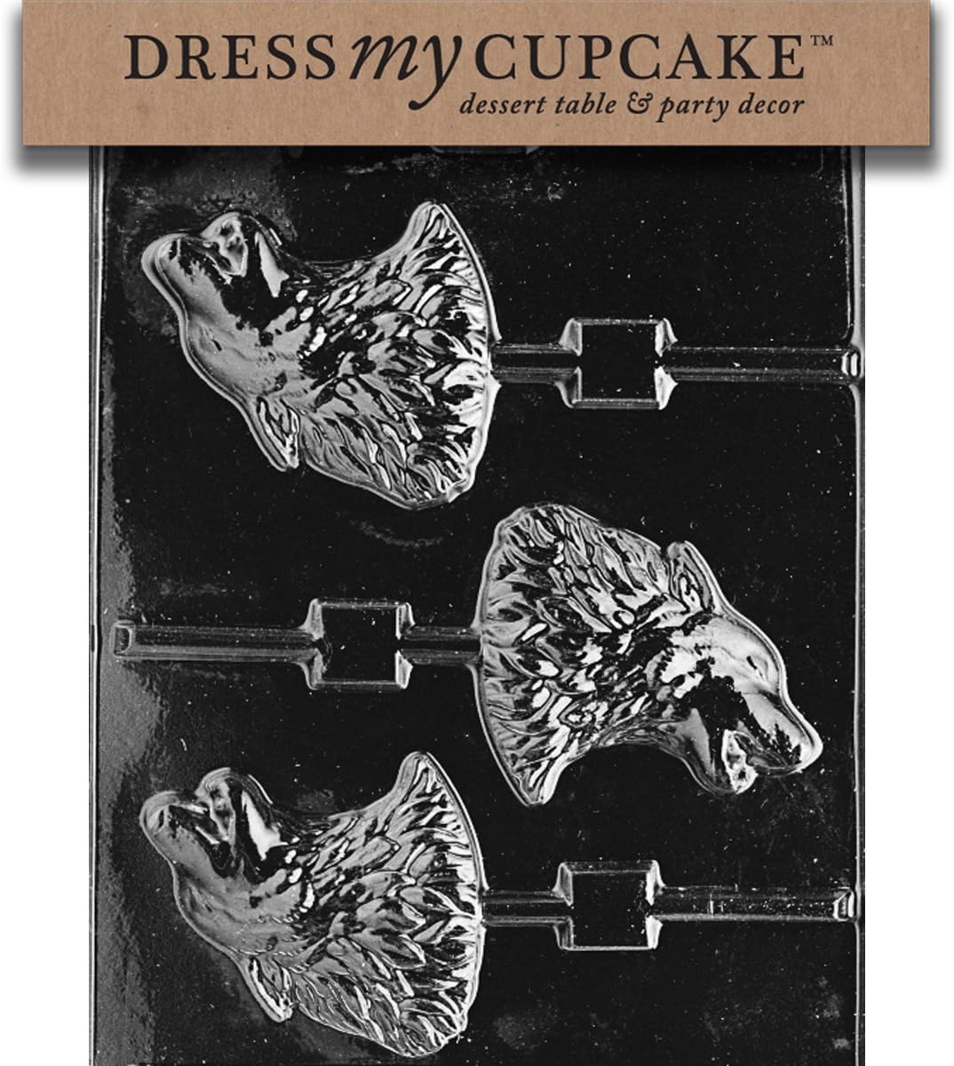 Dress My Cupcake Chocolate Candy Mold, Wolf Lollipop