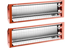 BGYUHWQ 2Pcs Baking Infrared Paint Curing Lamp, 1 Set 2000W 110V Automotive Repair Paint Heater Lamp Infrared Curing Lights for Paint Baking Car Body Repair, Furniture Paint Booths