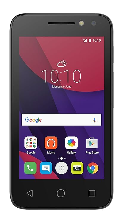 Alcatel Pixi 4-4 3G Smartphone (10,2 cm (4 Zoll), Android, 3 Megapixel Kamera, 4 GB Speicher, 32 GB SD-Karten-Slot, Dual-SIM)